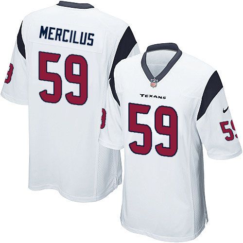 Men Houston Texans #59 Whitney Mercilus Nike White Game NFL Jersey->houston texans->NFL Jersey